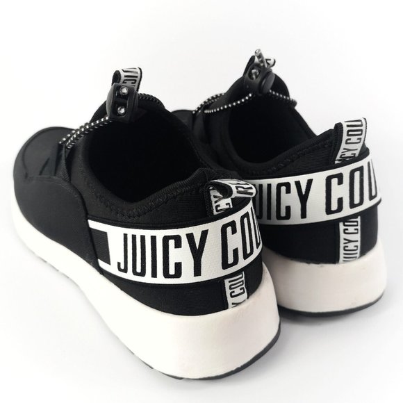 Women's Juicy Couture Black And White Sneakers 8.5 US LIKE NEW - Picture 4 of 10